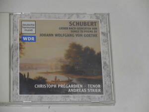 CD1枚　シューベルト　フォン・ゲーテの詩による歌曲集　プレガルデイエン（テノール）シュタイヤー（ハンマーフリューゲル）