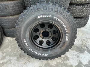 16インチ アルミホイール タイヤ付き スペア 背面タイヤ 1本 PCD150 5穴 6J ジムライン？ ミッキートンプソン？BFGoodrich LT285/75R16 