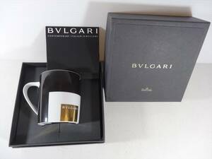 終活!! 断捨離します!送料タダで～す! BVLGARI×Rosenthal ブラック×ゴールド!! ブルガリ×ローゼンタールマグカップ新品未使用品!!