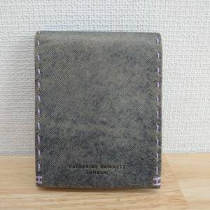 KATHARINE HAMNETT キャサリンハムネット 二つ折り財布 中ベラ付 折りたたみ財布 牛革 10098128