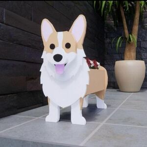 プランター　庭　DIY おしゃれ　かわいい　犬　ドッグ　コーギー　ガーデニング