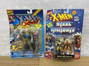  free shipping S79205 X-MEN X-FORCE 4 X power cable STEEL MUTANTS figure 2 piece set 
