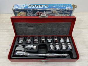 送料無料S80100 GISLIKE 貫通ラチェット 14pcs S-5000ソケットレンチセット ギスケ 工具