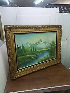 Art hand Auction 包邮A48781 油画山水画带框, 绘画, 油画, 自然, 山水画