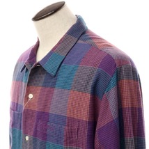 【中古】シュプリーム Supreme 2021年秋冬 Plaid Flannel Shirt チェック ネルシャツ パープル系xマルチカラー【サイズXL】[APD]_画像2