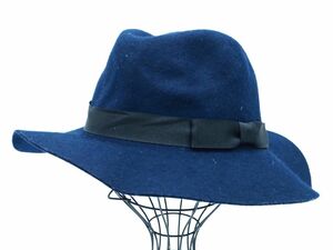 URBAN RESEARCH Urban Research wool 100% folded in the middle hat sizeOne/ navy blue *# * djb7 lady's 