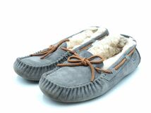 UGG Australia アグ オーストラリア 裏ボア モカシン シューズ size（22.5ｃｍくらい）/グレー ◆■ ☆ djc3 レディース_画像1