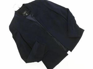 MANGO マンゴ ノーカラー ジャケット sizeS/紺 ◇■ ☆ dja5 レディース