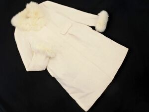 MISCH MASCH Misch Masch Anne gola. fox fur attaching coat sizeM/ eggshell white *# * dja6 lady's 