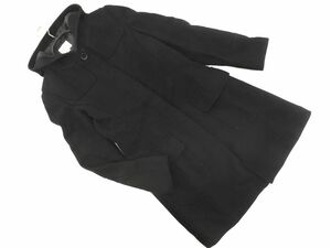 MK KLEIN+ M ke- clamp ryus wool . hood coat size38/ black *# * dja6 lady's 