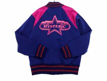 HYSTERIC GLAMOUR ヒステリックグラマー 裏起毛 ロゴ プリント ブルゾン ジャケット 紺 ◇■ ☆ djb2 レディース_画像4