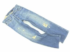 Abercrombie & Fitch アバクロンビー＆フィッチ ダメージ加工 ボタンフライ デニムパンツ size30/インディゴ ■■ ☆ djb2 メンズ