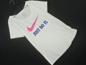 ネコポスOK NIKE ナイキ プリント Tシャツ sizeL/白 ■◆ ☆ djb8 レディース