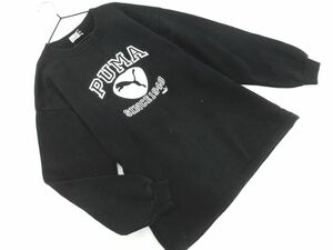 PUMA プーマ プリント タイト スウェット 160cm 黒 ◇■ ☆ djb9 子供服