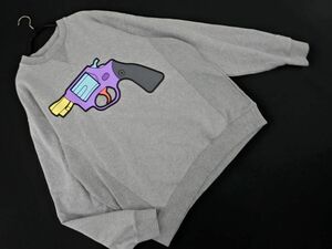 CROOKS&CASTLES クルックスアンドキャッスルズ プリント スウェット sizeL/グレー ◇■ ☆ djc0 メンズ