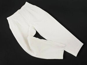 CECIL McBEE Cecil McBee stripe tapered pants sizeM/ white ## * djc6 lady's 