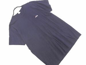 ネコポスOK FILA フィラ ロゴ Tシャツ sizeLL/濃紺 ■◆ ☆ djd1 メンズ