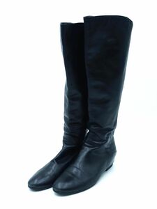 TSUMORI CHISATO ツモリチサト レザー ロング ブーツ size25.0cm/黒 ◆■ ☆ djc3 レディース