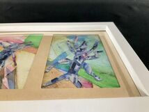 真作■切り絵・水彩■具志堅誉■『虫車』■ポップでユニークな作品■額付絵画　1ｄ_画像8