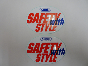 SHOEI ショウエイ SAFETY with STYLE ステッカー 2枚セット 8.8cm×6.3cm 定形外84円