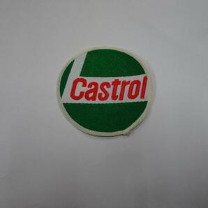 丸型 カストロール（Castrol) ワッペン 9cm ツナギなどに 長期保管の為日焼けあり 送料クリックポスト185円の画像2