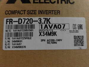 三菱電機 インバータ FREQROL FR-D720-3.7K 2023年5月15日製造 国内より落札当日発送可 未使用 新品 ６ヶ月保証