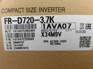 三菱電機 インバータ FREQROL FR-D720-3.7K 2023年5月24日製造 国内より落札当日発送可 未使用 新品 ６ヶ月保証