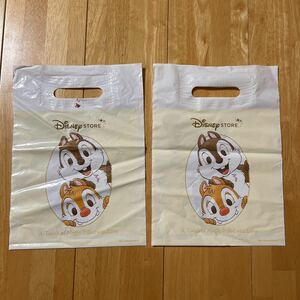 東京ディズニーシー ディズニーストア お土産袋 ビニール袋 2枚セット サイズ横23cm縦32.3cm 中古品 送料無料