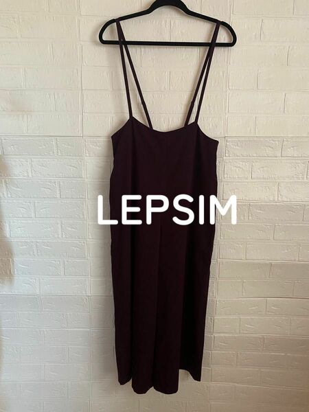 LEPSIM サロペット　ワイドパンツ