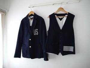 TOMMY HILFIGER トミーヒルフィガー ベスト＆ジャケット　セット　ブレザー ネイビー Mサイズ