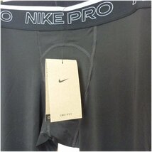 新品未使用◆送料無料◆(メンズL) ナイキプロ NIKE PRO 黒　ロングタイツ トレーニングタイツ 軽量 ドライフィット_画像6