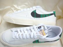 新品未使用◆送料無料◆26cmナイキ NIKE Blazer Low 77 PRM メンズスニーカー/白・ホワイト/タータンチェック_画像3