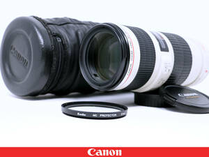 ◆◇美品◆Canon キャノン EF70-200mm F4L IS USM◆フィルター、ソフトケース付属★プロハイアマチュア向け望遠ズームレンズ★◇◆