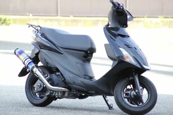 SALE 新品　即日発送 HMS スズキ 09アドレスV125 (CF4EA) バイクマフラー SSB ブルーカラー ステンレス