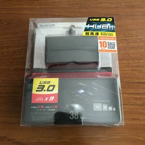 エレコム メモリリーダライタ SD+MS+CF+XD USB3.0ハブ付 ブラック MR3-H009BK