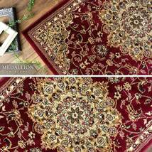 [送料込み]　ペルシャ ラグマット 200×200 2畳 レッド ウィルトン織 トルコ おしゃれ 綺麗 絨毯 カーペット じゅうたん 豪華 リビング _画像3