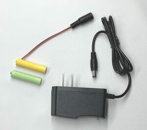 単四ダミー電池「コードde電池」ACアダプター付属 3V用（単四２本） 乾電池製品を家庭用100V電源で使える CTG-358001