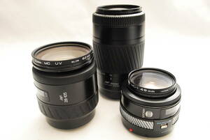 SONY for MINOLTA for seeing at distance AF ZOOM LENS 3 piece set 1014-06