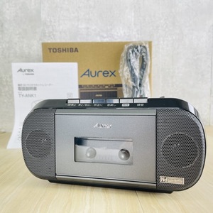 CDラジカセ【未使用】東芝 TOSHIBA Aurex TY-ANK1 ブラック CDラジオカセットレコーダー Bluetooth オーディオ/55030