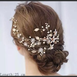 ヘッドドレス かんざし 結婚式 ヘアアクセサリー 髪飾り バレッタ 和装 小枝アクセサリー