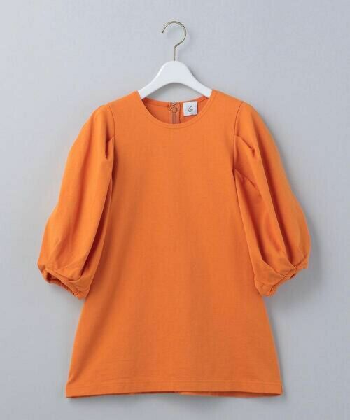 ＜6(ROKU)＞COTTON VOLUME PULLOVER/カットソー オレンジ