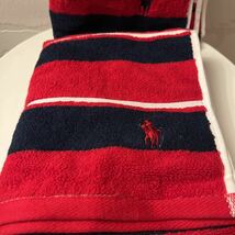 ポロラルフローレン/Ralph Lauren/ハンドタオル/バスタオル/新品未使用/ハンカチ/チェック柄/POLO/ポニー/高級タオル/ブルーマキシ/三枚_画像3