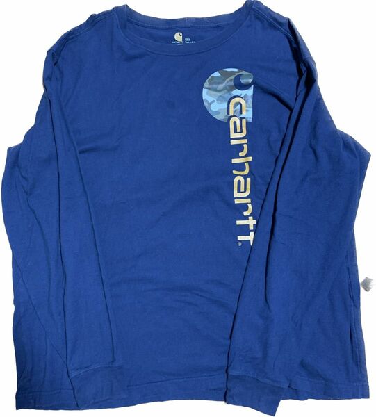 古着 Carhartt カーハート ロンＴ ネイビー 2XL