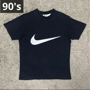 【希少】90s NIKEプリント半袖Tシャツ スウォッシュ archiveアーカイブ　y2kヴィンテージ古着