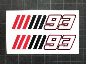 マルク・マルケス　スクリーンサイドＭＭ93ステッカー2枚　moto gp