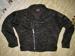 ジャケット ライダース ダブル ナイロン ブラック 黒 サイズL SDW-870 ナンカイ 南海部品 NANKAI MA-1っぽくもある あったかい！