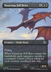 MTG ■黒/英語版■ 《貪欲なる忌まわしき獣/Voracious Fell Beast》★拡張アートFOIL★ 指輪物語:中つ国の伝承 LTR