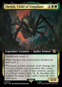 MTG ■金/英語版■ 《ウンゴリアントの末裔、シェロブ/Shelob, Child of Ungoliant》▲拡張アート▲ 指輪物語:中つ国の伝承 LTR