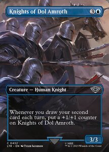 MTG ■青/英語版■ 《ドル・アムロスの騎士/Knights of Dol Amroth》▲拡張アート▲ 指輪物語:中つ国の伝承 LTR