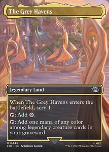 MTG ■土地/英語版■ 《灰色港/The Grey Havens》▲拡張アート▲ 指輪物語:中つ国の伝承 LTR